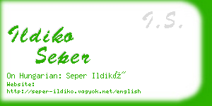 ildiko seper business card